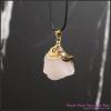Crystal Pendant - Rose Quartz w/gold gilt Amethyst