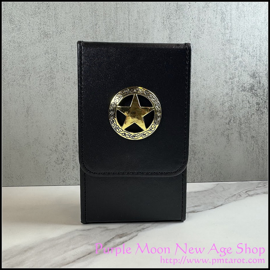 Leather Tarot Case w/ Gold Pentagram