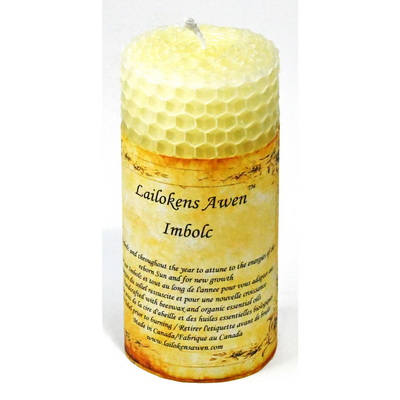 Beeswax Sabbat Altar Candle - Imbolc