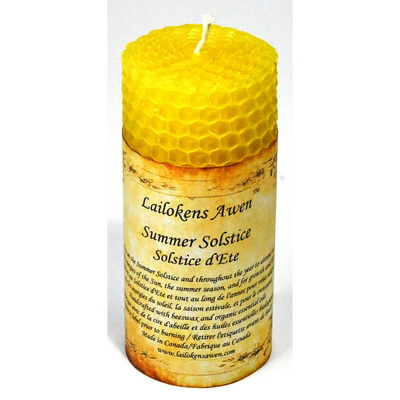 Beeswax Sabbat Altar Candle - Summer Solstice