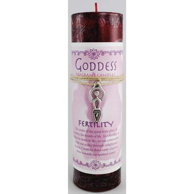 Fertility Pillar Candle with Goddess Necklace