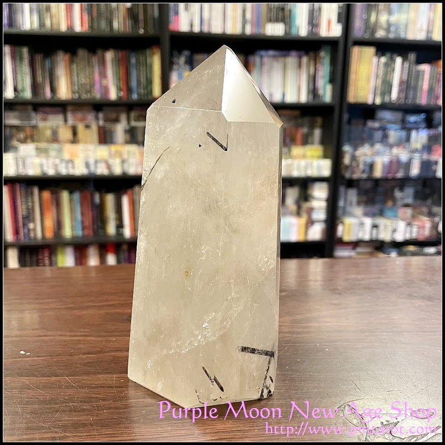 Clear Quartz Tower (w/Black Rutilated Quartz)