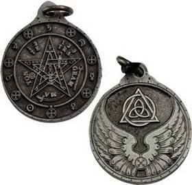 Tetragrammation Talisman Silver Color