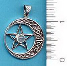 Pentacle: Celtic Moon & Moonstone