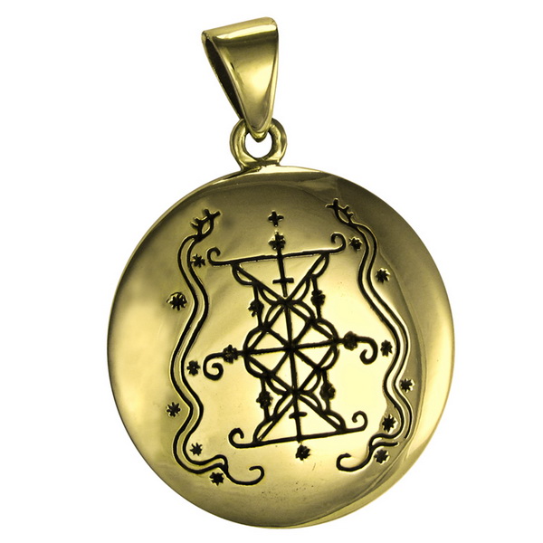 Bronze Papa Damballah Loa Veve Pendant