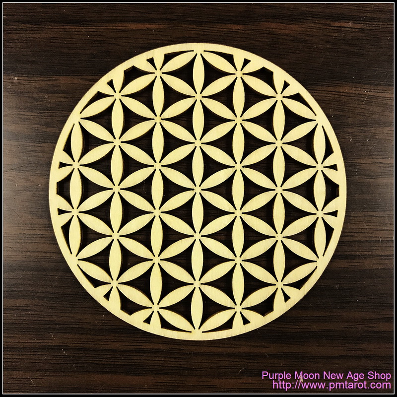 Flower of Life Wooden Plate