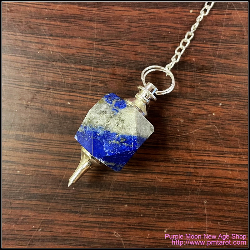 Lapis Pendulum W/ Tree Of Life