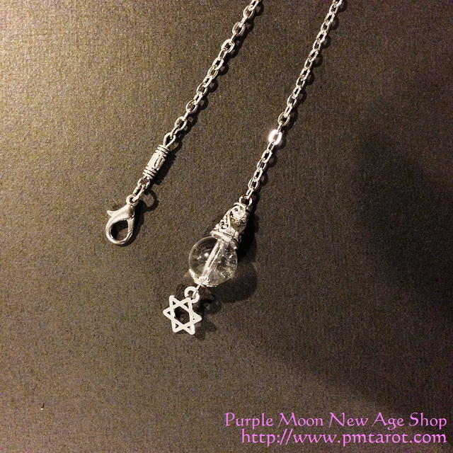 Hexagram w/quartz pendulum chain