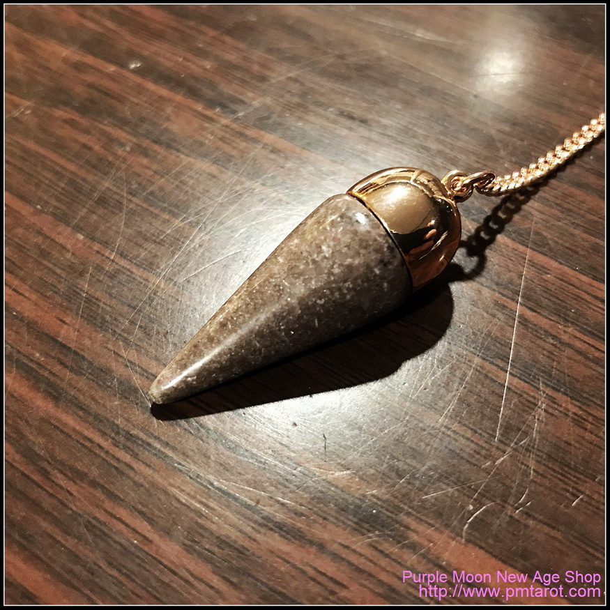 Rose Gold Dome Unakite Pendulum