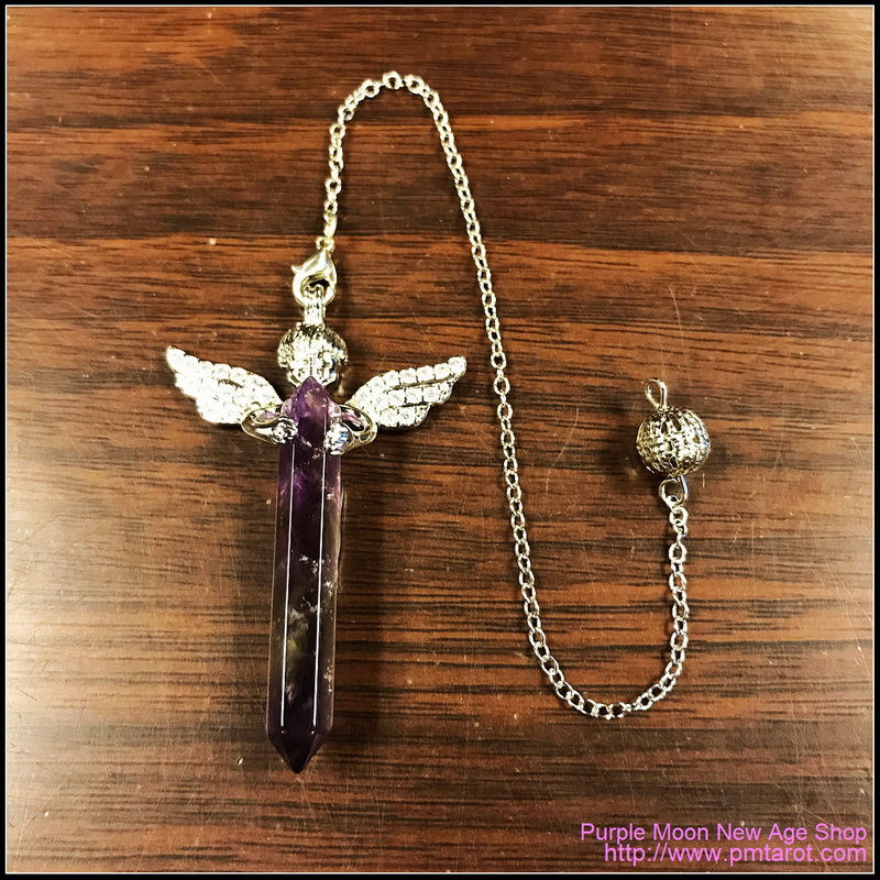 Cupid Angel Wings Amethyst Pendulum