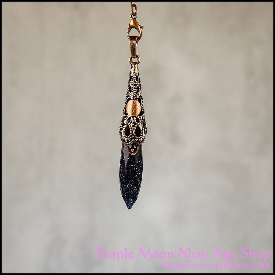 Rhombus Pendulum Blue Goldstone