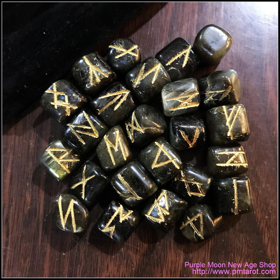 Elder Futhark Runes - Labradorite