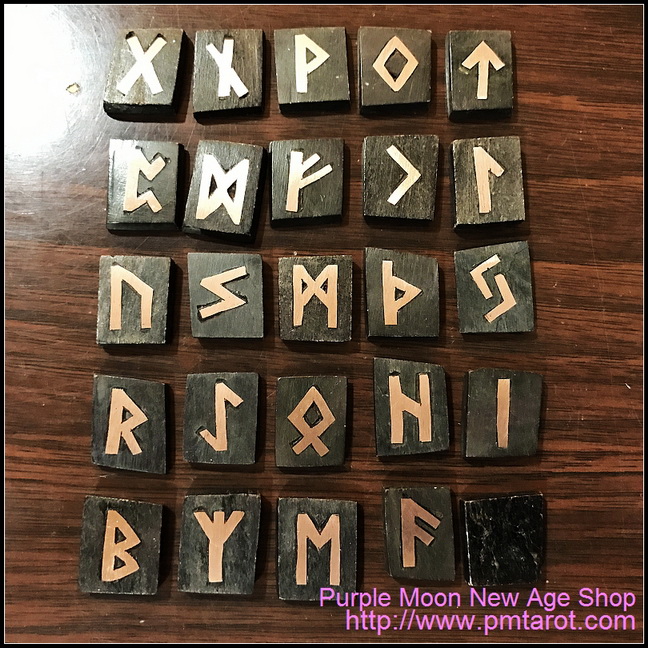 Elder Futhark Runes - Soapstone w/copper symbol