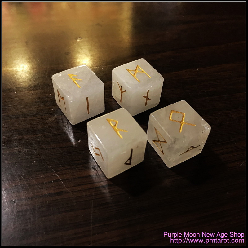 Rune Dice Rose Quartz