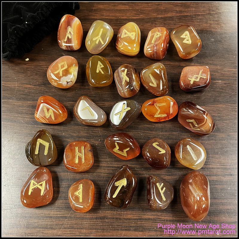 Elder Futhark Runes - Carnelian