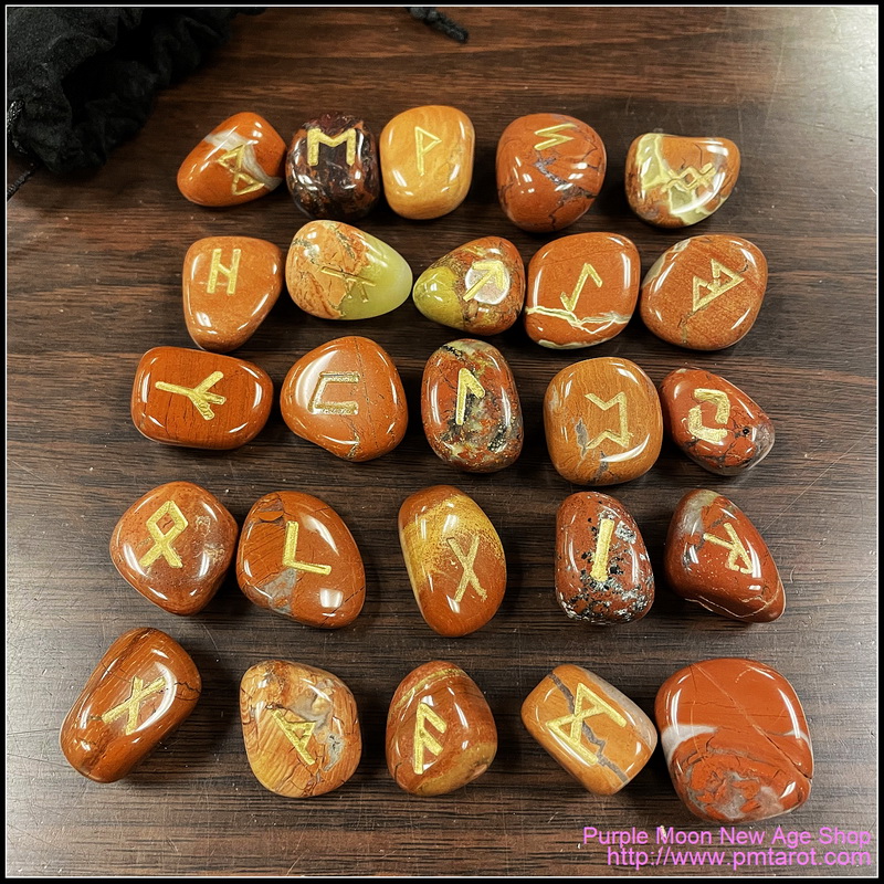 Elder Futhark Runes - Red Jasper