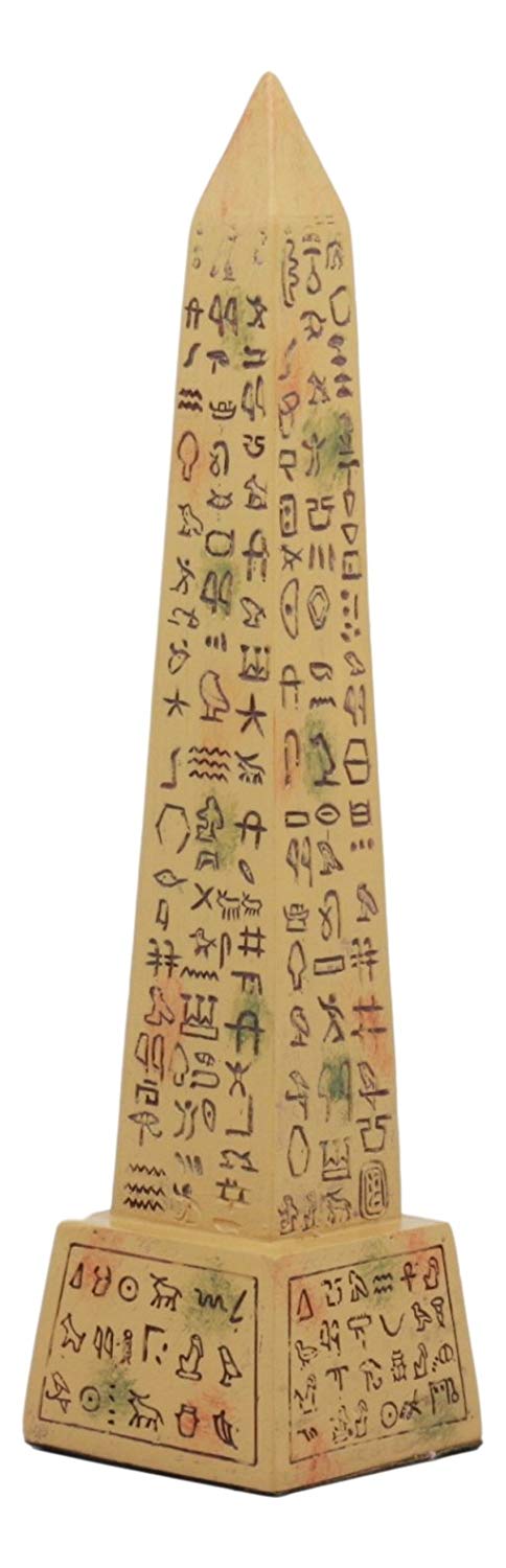 Egyptian Hieroglyphs Obelisk Statue