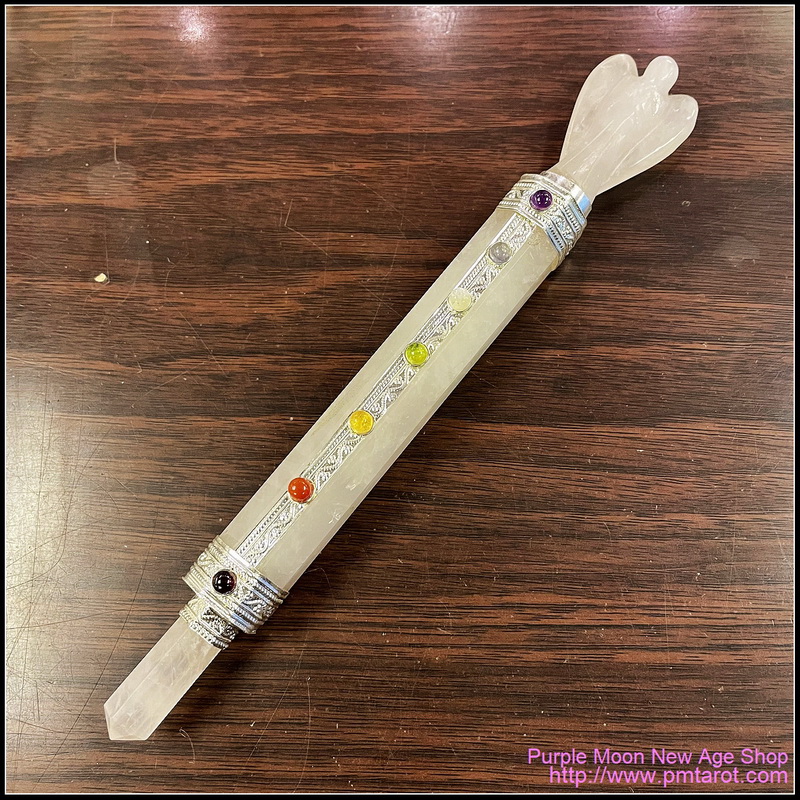 7 Chakra Rose Quartz Angel Wand