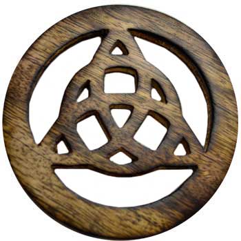 Wooden Triquetra Altar Tile 4