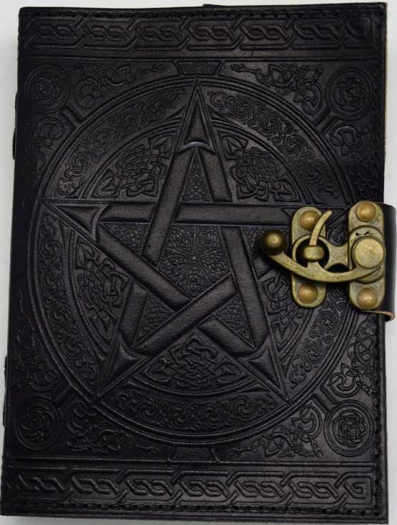 Black Pentagram Leather w/ Latch